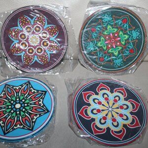 Vintage Ethnic Floral Mandala Silicone Pot Holders -Multi-Use